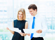 Two young business collegues.
