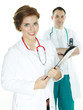 Team of doctors with operating surgeon