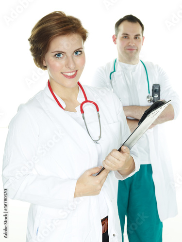 Photo: Team of doctors with operating surgeon Team of doctors with operating surgeon