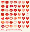 Vector: Vector Set: Heart and Love League Labels Vector Set: Heart and Love League Labels