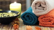 Video: Spa accessories. candles, towels,flower Spa accessories. candles, towels,flower