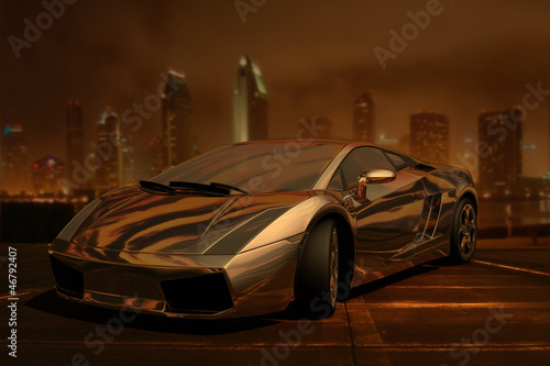 Illustration: A car at dawn A car at dawn