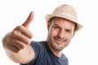 Man with hat and thumb up