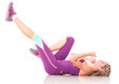 Fit woman exercising