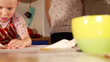 Video: Little Boy with Mom decorate Xmas honey-cakes before Holiday Little Boy with Mom decorate Xmas honey-cakes before Holiday