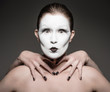 white face girl