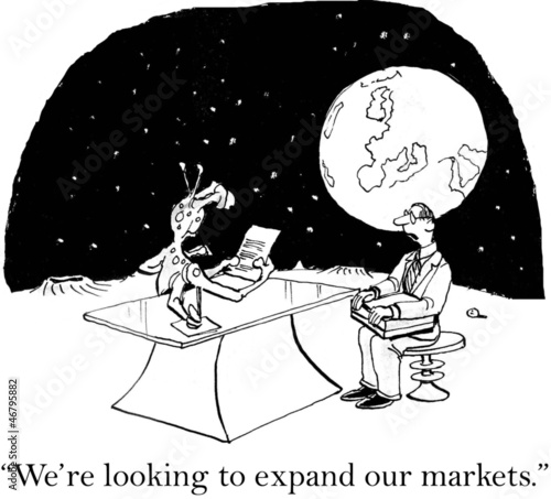 Illustration: Marketing exec is looking to expand markets Marketing exec is looking to expand markets