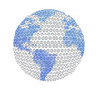 golf ball and map