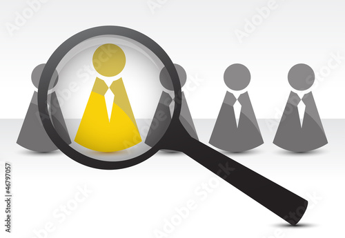 Illustration: searching for talent concept searching for talent concept
