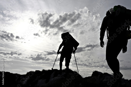 Photo: Hiker silhouette Hiker silhouette