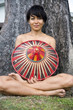 Attractive asian lady with hat