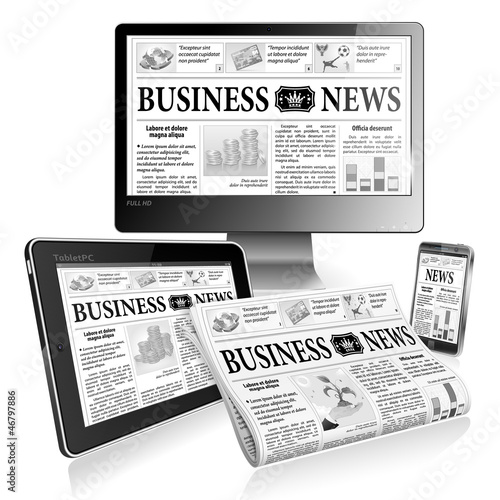 Illustration: Concept - Digital News Concept - Digital News