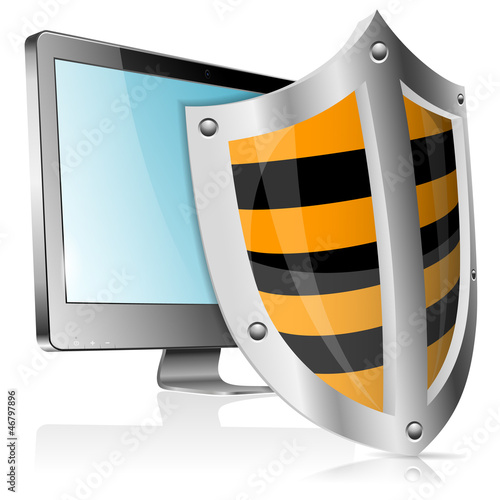 Illustration: Safe Computer Concept Safe Computer Concept