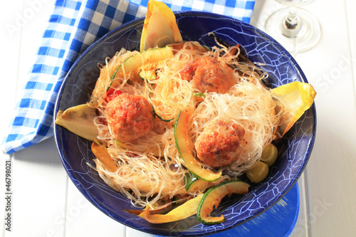 Photo: Meatballs with glass noodles Meatballs with glass noodles