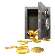 Safe Spilling Coins Front,