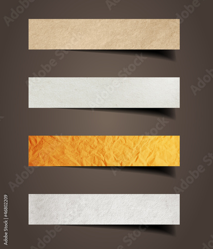 Vector: Paper stick with detailed shadow, vector illustration template Paper stick with detailed shadow, vector illustration template