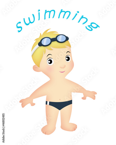 Illustration: Boy Swimmer Boy Swimmer