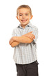 Laughing confident boy
