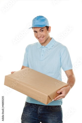 Photo: Bote von Botendienst liefert Post Paket Bote von Botendienst liefert Post Paket
