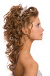 Half face of a bride