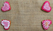 Christmas homemade gingerbread cookies over wooden table