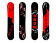 set of snowboard