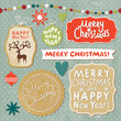 set of Merry Christmas lettering