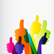 Like and Thumbs Up symbol. Abstract background.