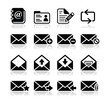 Email mailbox vector icons set