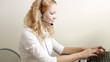 Video: Pretty smiling customer service worker at call center Pretty smiling customer service worker at call center
