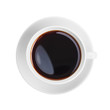 coffee cup top view isolated on white