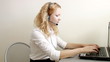 Video: Pretty blond woman customer service representative Pretty blond woman customer service representative
