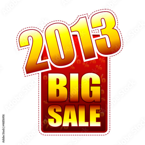 Illustration: big sale year 2013 label big sale year 2013 label