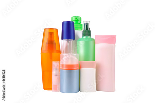 Photo: set bottles isolated set bottles isolated