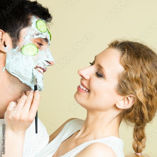 Photo: Cheerfull couple having a fun together Cheerfull couple having a fun together