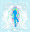 woman in a traditional yoga pose vector illustration