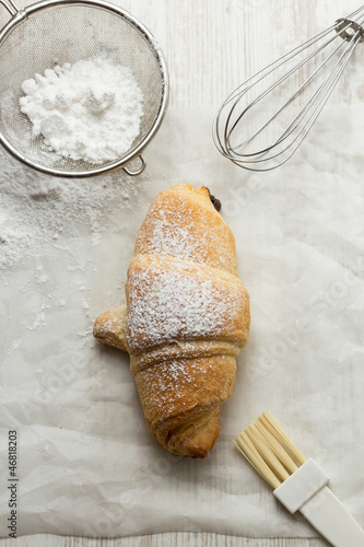 Photo: Making croissant, with kitchen utensils Making croissant, with kitchen utensils