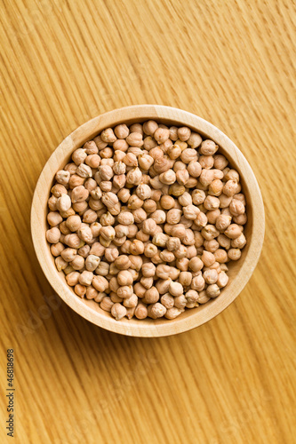 Photo: chickpeas in wooden bowl chickpeas in wooden bowl
