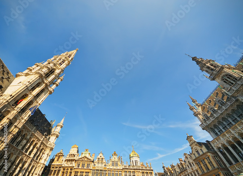 Photo: Historical facades of Grand Place in Brussels Historical facades of Grand Place in Brussels