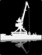 Silhouette of the port crane