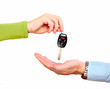 Hand with a car key.