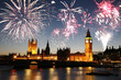 Fireworks over Palace of Westminster Fireworks over Palace of Westminster