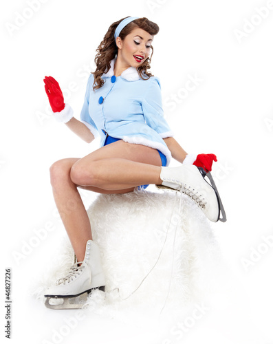 Photo: Sexy Ice Skating Woman Sexy Ice Skating Woman