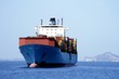 Big container ship anchored in Naples; Italy.