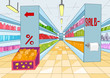 Vector: Supermarket Cartoon Supermarket Cartoon
