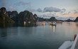 Halong Bay by night, Vietnam