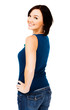 Happy young woman posing