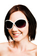Close-up of woman wearing sunglasses