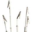 Crocodile clamps connected to antennas