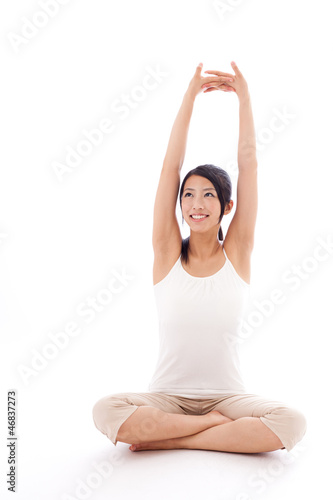 Photo: beauty image of attractive asian woman on white background beauty image of attractive asian woman on white background